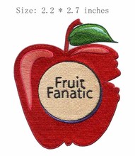 Remendo bordado vermelho apple 2.2 "largo/silencioso presente noturno/lucky/saia 2024 - compre barato