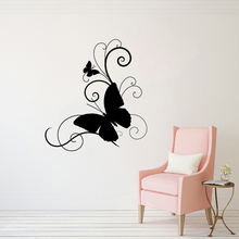 Pegatina de vinilo de mariposa para pared, plantas extraíbles, pegatinas de vinilo, mariposas, arte de pared, decoración del hogar AY1863 2024 - compra barato