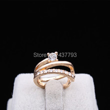 Swour Новинка украшения Золотое Цвет уникальный корейский дизайн горный хрусталь палец кольцо Высокое качество R414 2024 - купить недорого