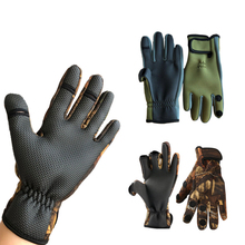 Outdoor Winter Fishing Gloves Waterproof Mitten Three Fingers Cut Anti-slip Climbing Glove Hiking Camping Riding Gloves 2024 - buy cheap