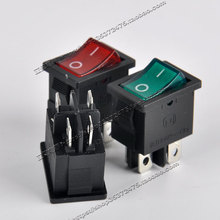 ZM 30pcs rocker switch 250V 6A 125V 10A 4 pin 2 gear switch KCD1-104N/KCD1-104 15*21mm for power supply 2024 - buy cheap