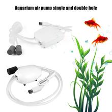 Bomba de aire para acuario, accesorio silencioso de oxígeno para pesca, con doble orificio, carga USB 2024 - compra barato