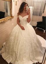 Fora do ombro vestido de casamento muçulmano vestidos de baile com decote em v cetim laço boho dubai árabe vestido de casamento nupcial 2024 - compre barato