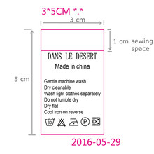 Custom garment instructions White satin ribbon washing labels dress print care label 3 cm* 5 cm 2024 - buy cheap