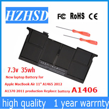 7.3v 35wh New Original A1406 laptop Battery for Apple MacBook Air 11" A1465 2012 A1370 2011 MC965 MC505 2024 - buy cheap