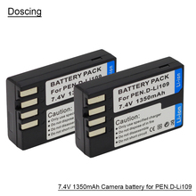 Doscing 2 шт. 1350 мАч D-LI109 DLI109 D LI109 батарея для Камеры Pentax K-30 K-R K-50 K-500 KR K2 2024 - купить недорого