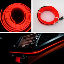 JX-LCLYL 2M Red 12V EL Wire Interior Cold Light Strip Car Atmosphere Decor Light 2024 - buy cheap