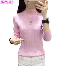 Winter Sweater Women 2020 New Fashion Half-Turtleneck Knitted Pullover Slim Large Size Knit Bottom Shirt Women Clothing IOQRCJV 2024 - buy cheap