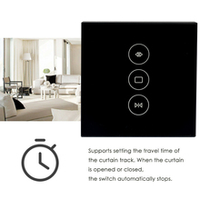 Timethinker EU Smart WiFi Curtain Switch Electric Curtain Motor Black Touch Panel for Alexa Google Home Smart Life App Control 2024 - buy cheap