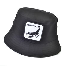 Moda Scorpion bordado cubo sombrero mujeres hombres verano Animal harajuku sombrero plano Unisex pescador sombrero hueso 2024 - compra barato