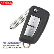 Keyecu-chave remota 2b fsk 433mhz., para nissan qashqai j11 pulsar c13 juke f15 x-trail t3 fcc. 2024 - compre barato