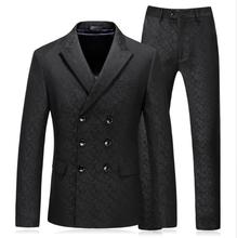 Terno bordado masculino primavera (jaqueta + calça), estilo clássico, para negócios, casamento, fantasia, 2024 - compre barato