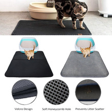Cat Litter Catcher Mat 2-layer Dust Trapper Pet Pad Waterproof Eco-friendly Kitten  Household Sand Cleaning 3 Size Foldable L*5 2024 - buy cheap