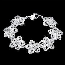 Красивый цветочный дизайн цвет серебра талисман браслет модные ювелирные изделия свадебный подарок для женщин хорошее качество H317 2024 - купить недорого