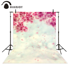 Allenjoy backdrop for photographic studio spring red flowers Blur bokeh style background professional original design photocall 2024 - buy cheap