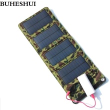BUHESHUI Portátil 7 W Carregador Solar para Telefones Móveis/Saída USB Carregador de Bateria Banco de Potência Do Painel Solar Charger Grátis grátis 2024 - compre barato