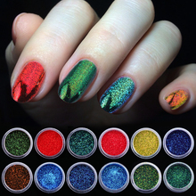 1 Bottle Chameleon Flakes Nail Glitter Power Shining Holographic Color Gradient Chrome Nail Pigment Dust Manicure SABSF01-12 2024 - buy cheap