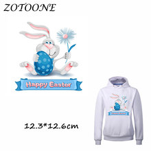 ZOTOONE Iron on Patches Easter Bunny Heat Transfer Patches for Clothing T Shirt Beaded Applique Clothes DIY Accessory Decoration 2024 - buy cheap