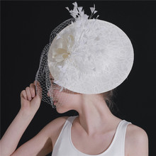 Party Derby Women Big Hats Wedding Mesh Fascinators Chapeau Elehant Female Bridal Married Mesh Headwear Veils Hair Accessories 2024 - buy cheap