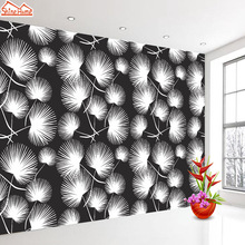 ShineHome-Personalizado foto papel 3 d para habitación negro blanco fondos de pantalla de papel de pared rollos de Mural Floral café Casa de fondo 2024 - compra barato