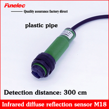 E3FN-D300P1 diffuse reflection photoelectric switch DC three-wire PNP NO normally open 300CM sensor 2024 - buy cheap