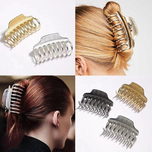New Fashion Women Metal Hair Claw Simple Gold Silver Color Hair Clips Crab Make Up Shower Ponytail Holder Hair Accessories Tool 2024 - buy cheap
