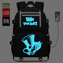 New Persona 5 schoolbag Printing laptop bag Men Travel bags USB Charging knapsack p5 Oxford Backpack 2024 - buy cheap