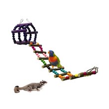 Животное птица попугай игрушка скалолазание лестница для попугая хомяк бревно качели висячий мост игрушки стоят птицы жевательная игрушка 2024 - купить недорого