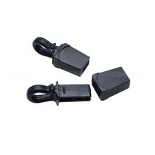 Hebilla de Zip Clip con cremallera para Paracord/mochila/ropa, tira de cuerda con extremos de bloqueo, color negro, paquete de 50 unidades, # C0015-B2 2024 - compra barato