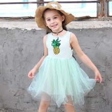 2019 Summer Kids Dress For Girls Party Princess Dresses Sleeveless Toddler Baby Girl Birthday Vestido Children's Casual Clothes 2024 - buy cheap