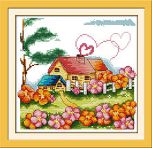 Rural cottage cross stitch kit cartoon 14ct 11ct count print canvas stitches embroidery DIY handmade needlework plus 2024 - buy cheap