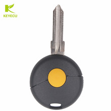 KEYECU New Uncut Replacement Remote key Shell Case Fob 1 Button for Smart Fortwo Cabrio 2024 - buy cheap