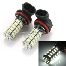 Frete grátis 2 x bombilla lampara auto h8 12v dc 68 led 3528 smd 5000k luz blanco para coche 2024 - compre barato