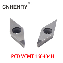 Бесплатная доставка 2 шт. Токарные пластины PCD VCMT 160404 CNC PCD алмазные вставки для токарных инструментов MVJNR/ MVVNN / MVUNR 2024 - купить недорого