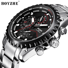 BOYZHE Watch Men Luxury Waterproof Multifunction Automatic Movement Watch Man Inox Stainless Steel Strap Mechanical Watches 2024 - buy cheap