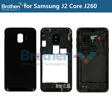 Полный корпус для Samsung Galaxy J2 Core J260 средняя рамка с кнопками объектива камеры для Samsung J260F J260G задняя крышка корпус Топ 2024 - купить недорого