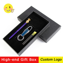 1set New Free Custom LOGO Pineapple Ballpoint Pens Business Metal Pen Kawaii Gift Ballpoint Pen Student Stationery With Gift Box 2024 - buy cheap