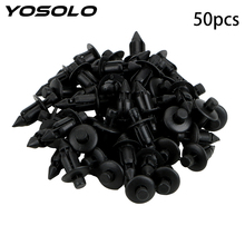 Автомобильный Крепеж YOSOLO 50 шт./компл., 7 мм, клипсы для внутренней отделки автомобиля, пластиковые заклепки для Toyota, Lexus 2024 - купить недорого