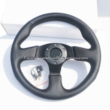 13 inch Pin-Hole Leather Steering Wheel 330mm Flat Universal Game Steering Wheel Car Steering Wheel 2024 - buy cheap