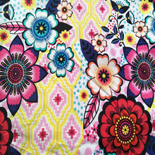 New 110cm wide Big Flower Printed Cotton Fabric Quilting Patchwork Sewing Material DIY Clothing/ Home Cloth /Bed Sheet for baby 2024 - buy cheap