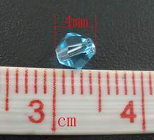 DoreenBeads 400 PCs Blue Crystal Glass Faceted Bicone Beads 5301 4mm(B03858), yiwu 2024 - buy cheap