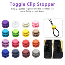 Shoelace Cord Bag Parts Accessorie 2 Holes Multi-Colors Paracord  Cord Lock Clamp Toggle Clip Stopper10pcs 16x17mm 2024 - buy cheap