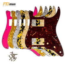 Pleroo acessórios de guitarra pickguard com 11 parafusos, para parachoque padrão st hh strat guitarra com paf humaca, multicores 2024 - compre barato