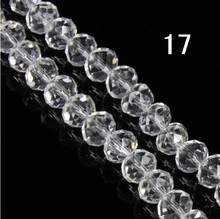 Wholesale Clear White Faceted Rondelle Glass Crystal Beads Spacer Bracelet Jewelry Making Findings CR-06A 2024 - buy cheap