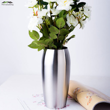 Flowers Vases Table Centerpiece Vase Metal Silver Tabletop Flower Holder Stainless Steel for Home Decoration Best Gifts G019 2024 - buy cheap