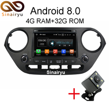 Sinairyu 4 GB RAM Octa Núcleo Android 8.0 Fit HYUNDAI i10 2014 2015 2016 2017 Car DVD Player GPS de Navegação unidade de Cabeça Estéreo rádio 2024 - compre barato
