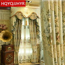 Europe Top luxury royal 3D jacquard Thicken curtains for living room Upscale villa decorated curtain for bedroom/Star Hotels 2024 - buy cheap