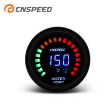 CNSPEED 2 "52 мм Автомобильный датчик температуры воды, 12 В, 40-120 градусов по Цельсию с датчиком, ЖК-цифровой автомобильный измеритель температуры воды YC101341 2024 - купить недорого