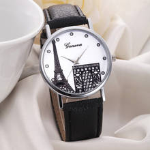 2018 New Arrival Hot Sale Paris Eiffel Tower Women Lady Girl Faux Leather Quartz Wrist Watch Relogio Feminino Relojes Mujer Gift 2024 - buy cheap