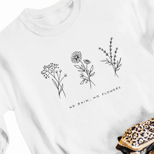 Sudaderas sin lluvia sin flores para mujer, jersey de manga larga con estampado Floral Vintage, jerséis de otoño 2024 - compra barato